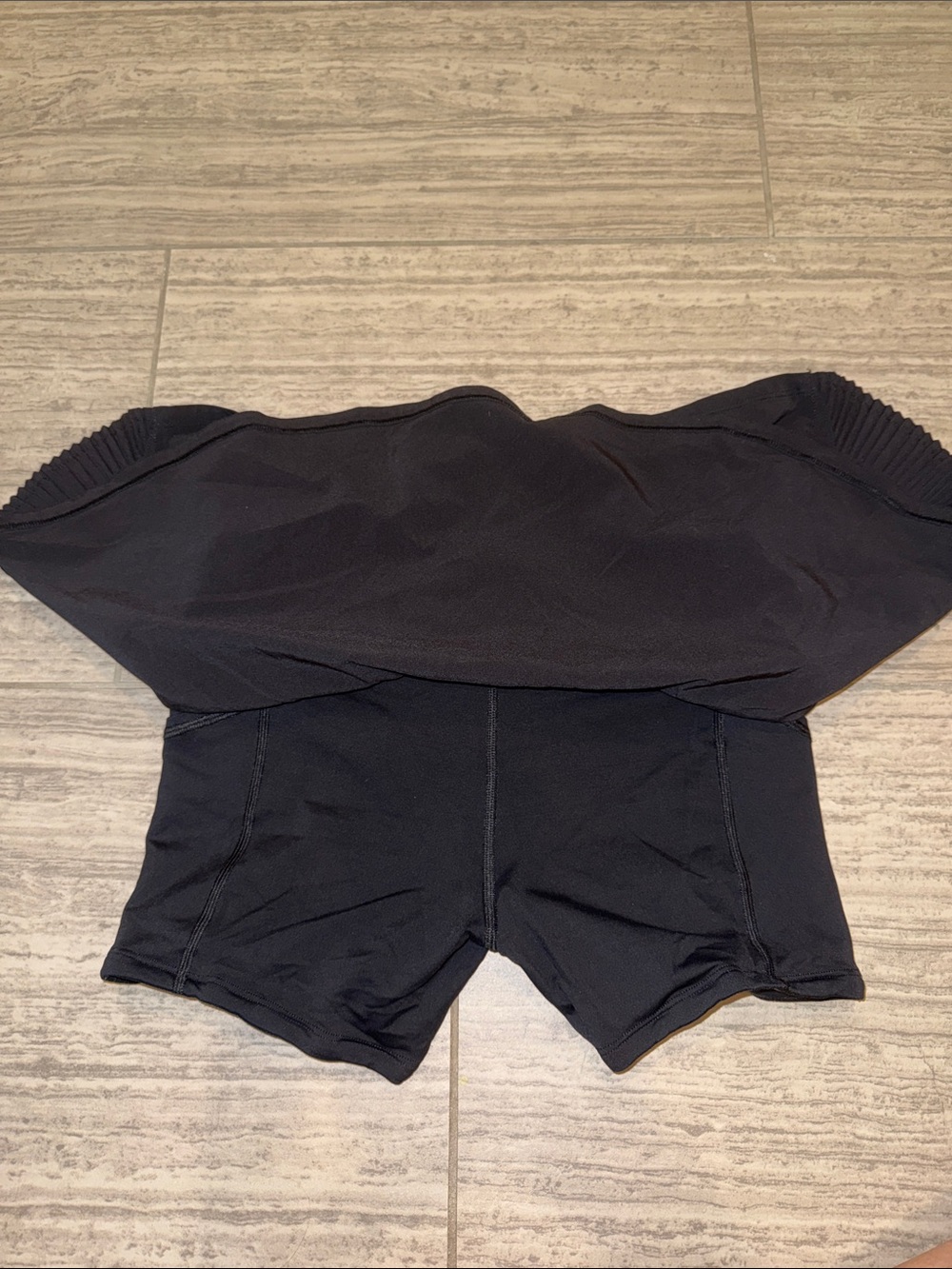 lululemon athletica Black Athletic Mini Skirt with Pleated Side Panels - Picture 4 of 5